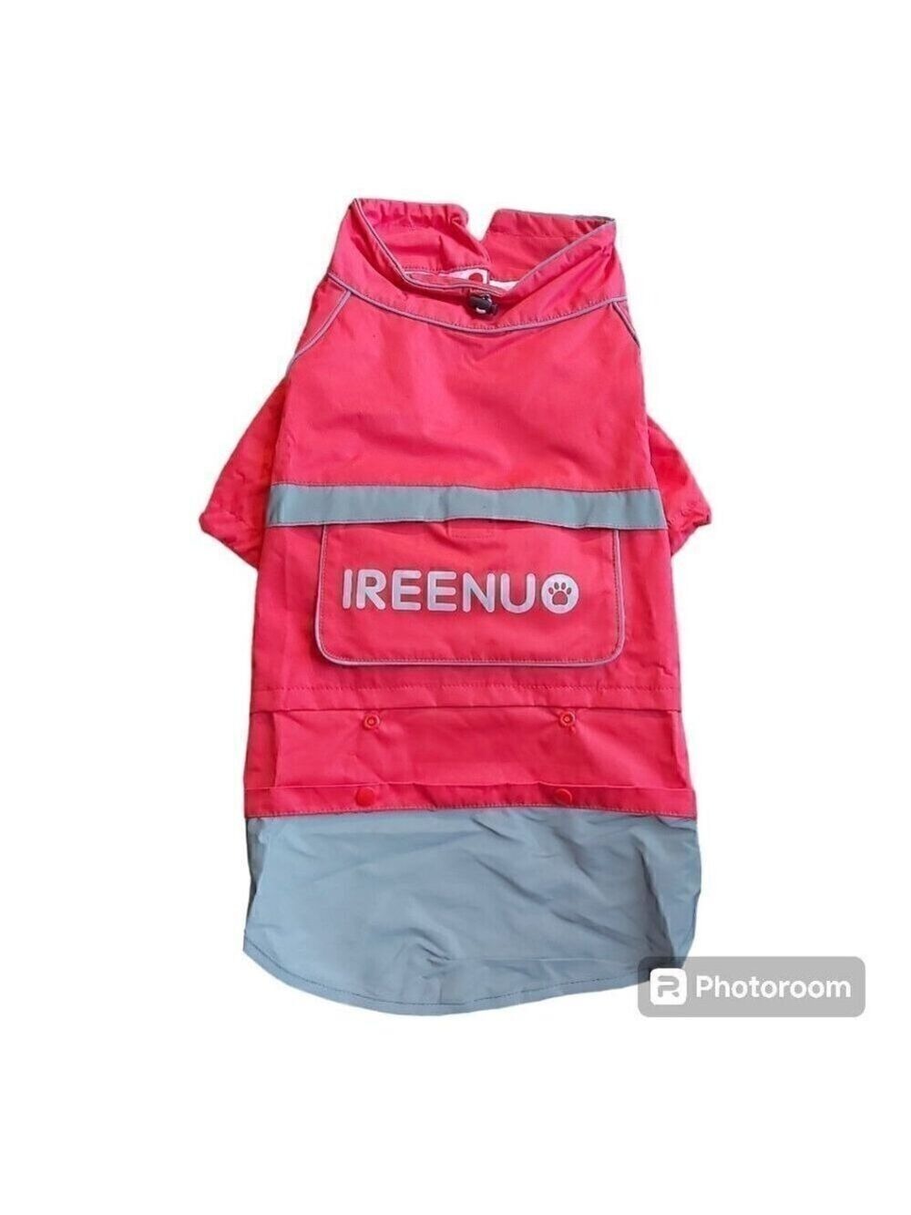 Ireenuo 100% Polyester Red Spring/Fall Coat/Shirt: Stylish and Reflective - L